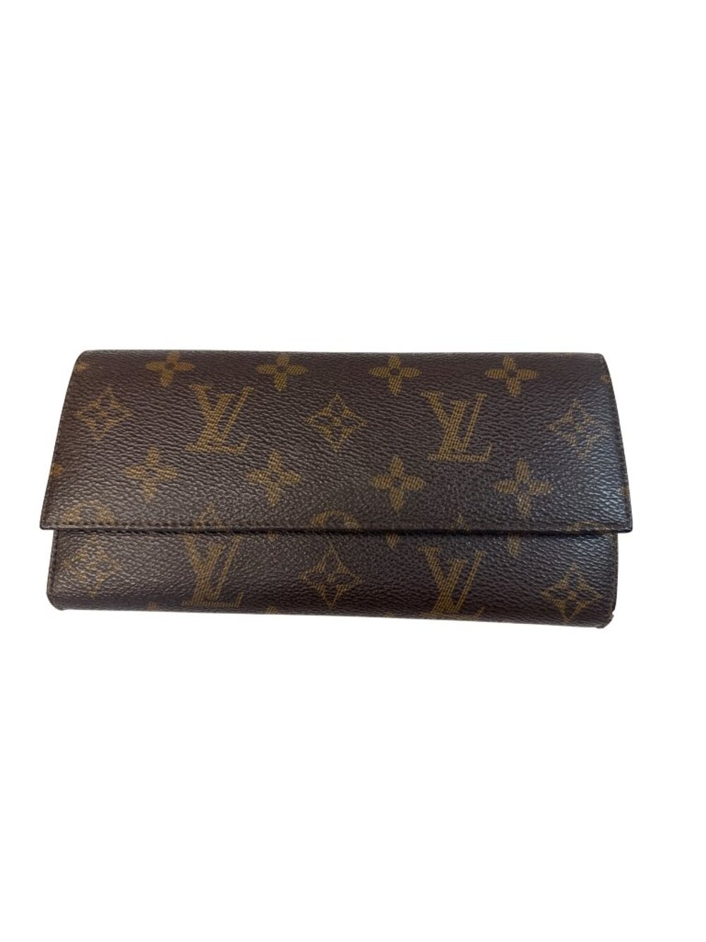 Monogram Canvas Wallet With Multiple Card Slots & Snap Closure 7.5"
